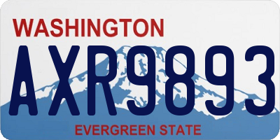 WA license plate AXR9893
