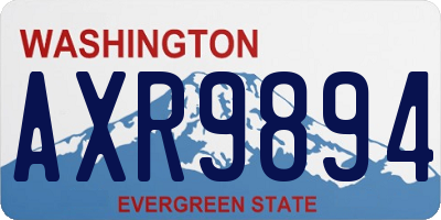 WA license plate AXR9894