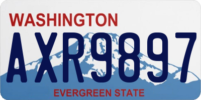 WA license plate AXR9897