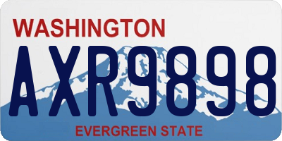 WA license plate AXR9898
