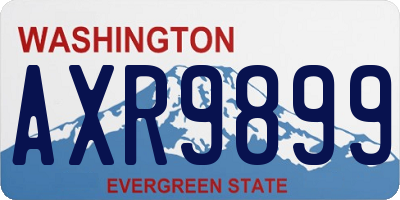 WA license plate AXR9899