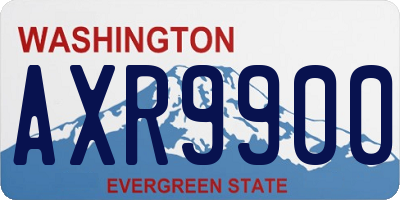 WA license plate AXR9900