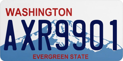 WA license plate AXR9901