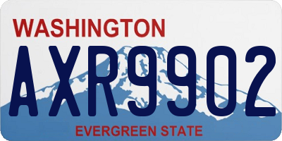 WA license plate AXR9902