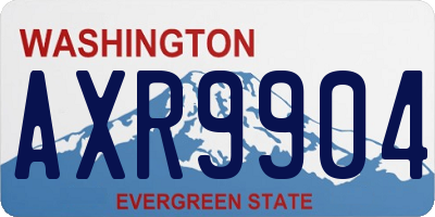 WA license plate AXR9904