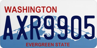WA license plate AXR9905
