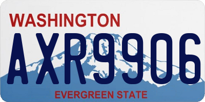 WA license plate AXR9906