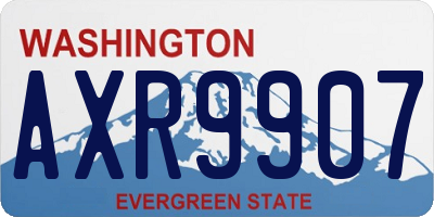 WA license plate AXR9907