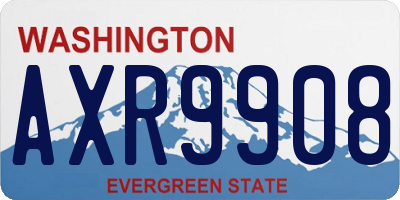 WA license plate AXR9908