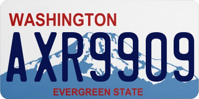 WA license plate AXR9909