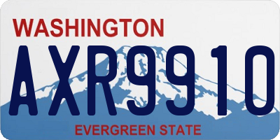WA license plate AXR9910