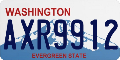 WA license plate AXR9912