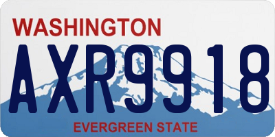 WA license plate AXR9918