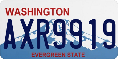 WA license plate AXR9919