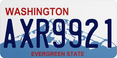 WA license plate AXR9921
