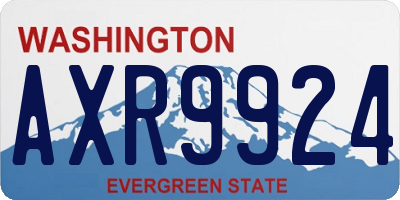 WA license plate AXR9924