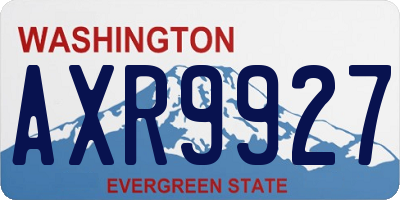WA license plate AXR9927