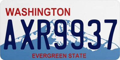 WA license plate AXR9937