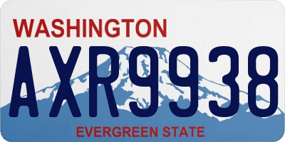 WA license plate AXR9938