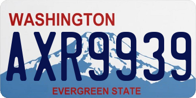 WA license plate AXR9939