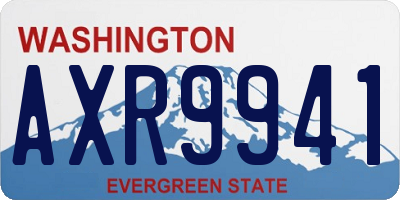 WA license plate AXR9941