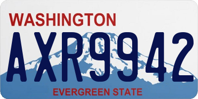 WA license plate AXR9942