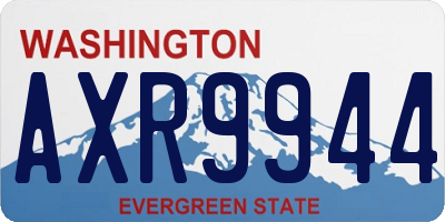 WA license plate AXR9944