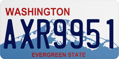 WA license plate AXR9951