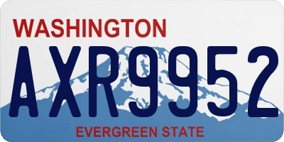 WA license plate AXR9952