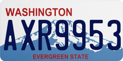 WA license plate AXR9953