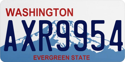 WA license plate AXR9954