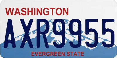 WA license plate AXR9955