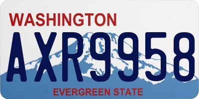 WA license plate AXR9958