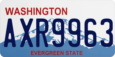 WA license plate AXR9963