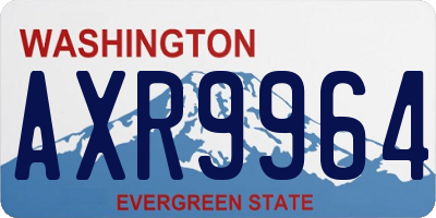 WA license plate AXR9964