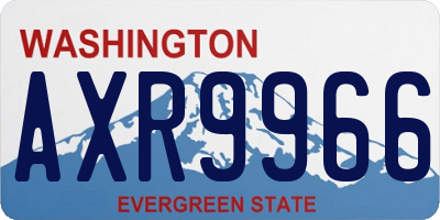 WA license plate AXR9966