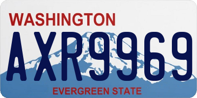 WA license plate AXR9969