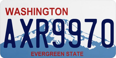 WA license plate AXR9970