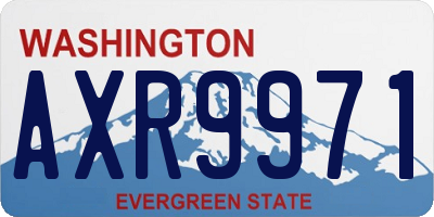 WA license plate AXR9971