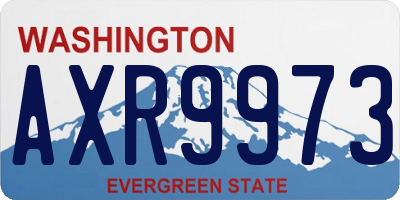 WA license plate AXR9973