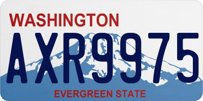 WA license plate AXR9975