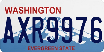 WA license plate AXR9976