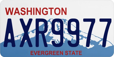 WA license plate AXR9977