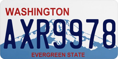 WA license plate AXR9978