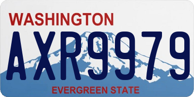 WA license plate AXR9979