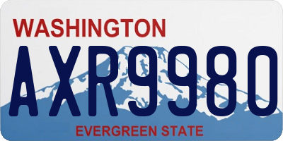 WA license plate AXR9980