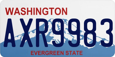 WA license plate AXR9983