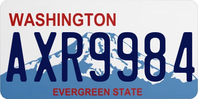 WA license plate AXR9984