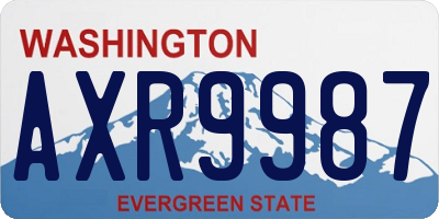 WA license plate AXR9987