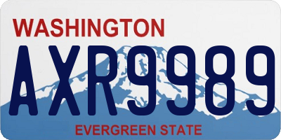 WA license plate AXR9989